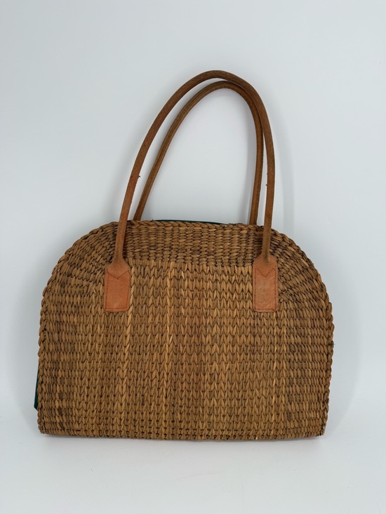Vintage Wicker Hand Bag - Picture 2 of 6